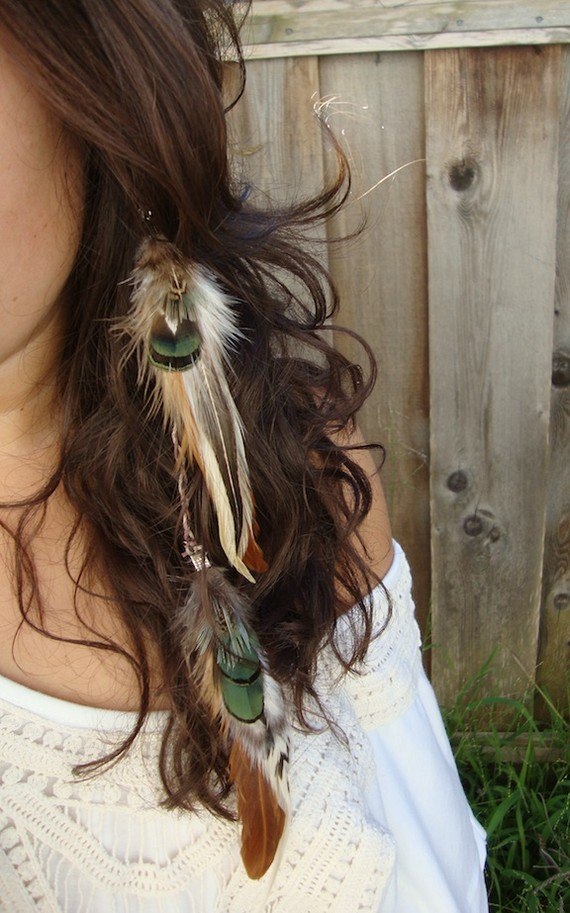 feather hair extensions san diego. White Calla Lily Feather Piece